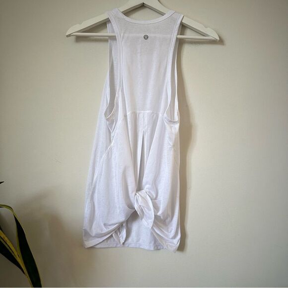Lululemon All Tied Up Tank in Heathered White - Picture 7 of 7